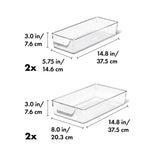 4 Piece Refrigerator Storage Bin Starter Set Q8