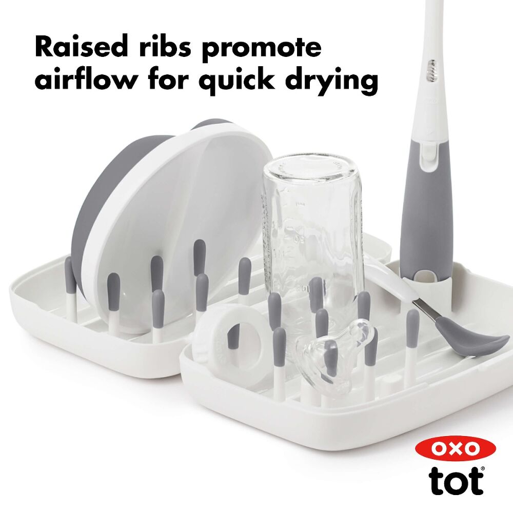 On-the-Go Drying Rack with Bottle Brush D7