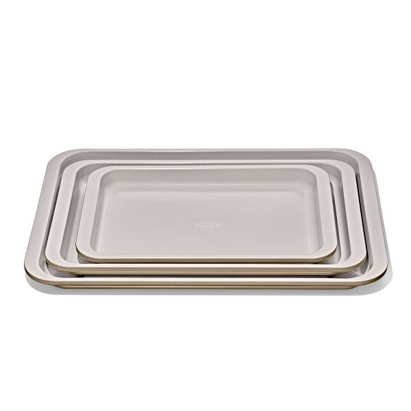 Non-Stick Pro Ceramic Coated Metal Bakeware 3 Pc Set R1