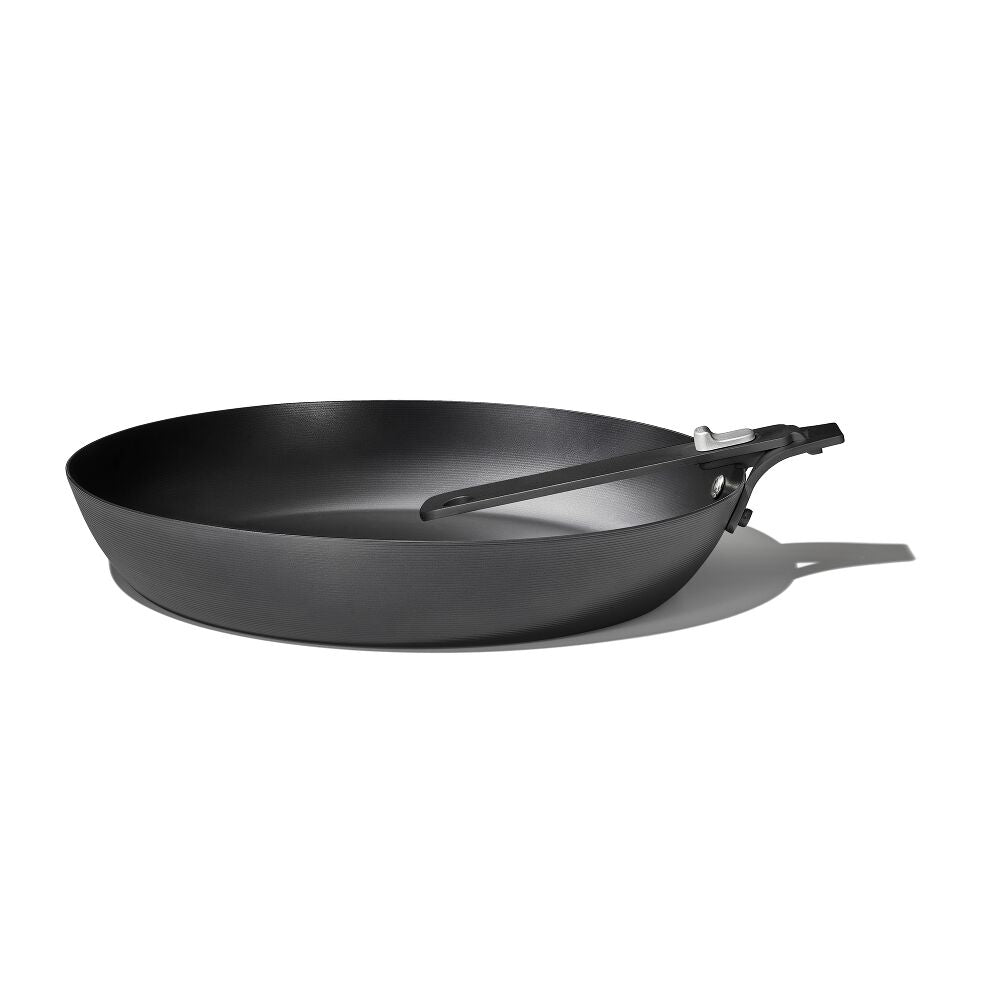 Outdoor 12-inch Carbon Steel Pan with Removable Handle A1