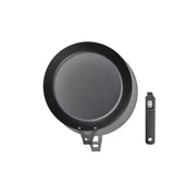 Outdoor 12-inch Carbon Steel Pan with Removable Handle A1