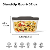 Outdoor Silicone Reusable Stand Up Bag Quart (32 oz) X4