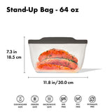 Outdoor Silicone Reusable Stand Up Bag Half Gallon (64 oz) T2