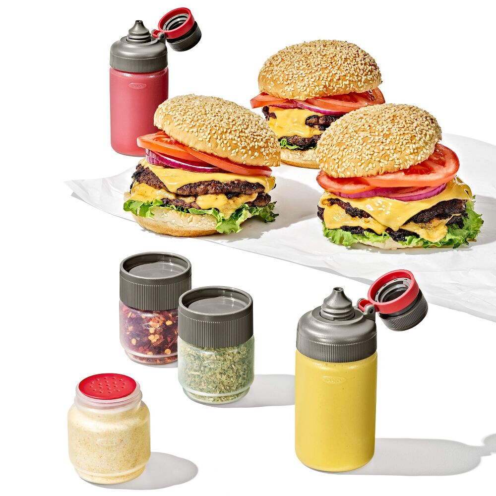 Outdoor 7-Piece Spice Shaker & Squeeze Bottle Set X8