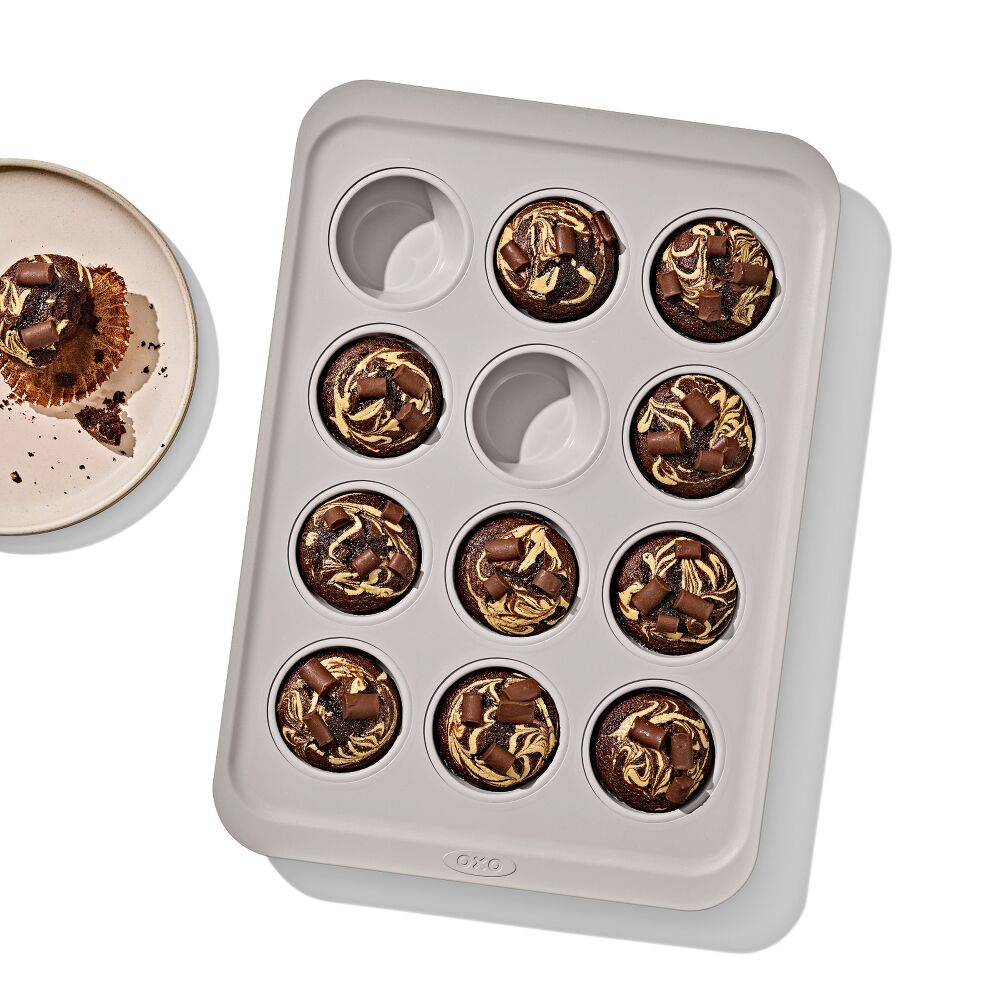 Non-Stick Pro Ceramic Coated Metal Bakeware 12 Cup Muffin Pan K2