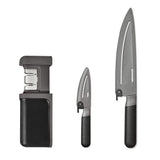 3-Piece Knife & Sharpener Set X4