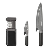 3-Piece Knife & Sharpener Set X4