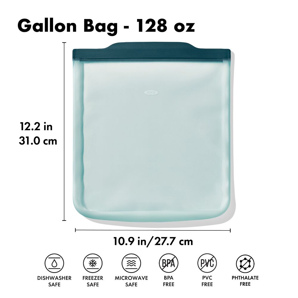 Silicone Reusable Bag - Gallon Bag (128 oz) - Lagoon R4