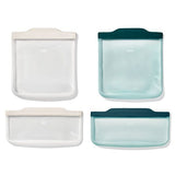 Silicone Reusable Bag -  4 Piece Lunch Set - Oat/Lagoon Y6