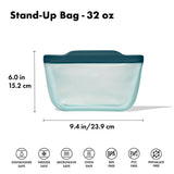 Silicone Reusable Bag - Stand-Up Quart (32 oz) - Lagoon V9