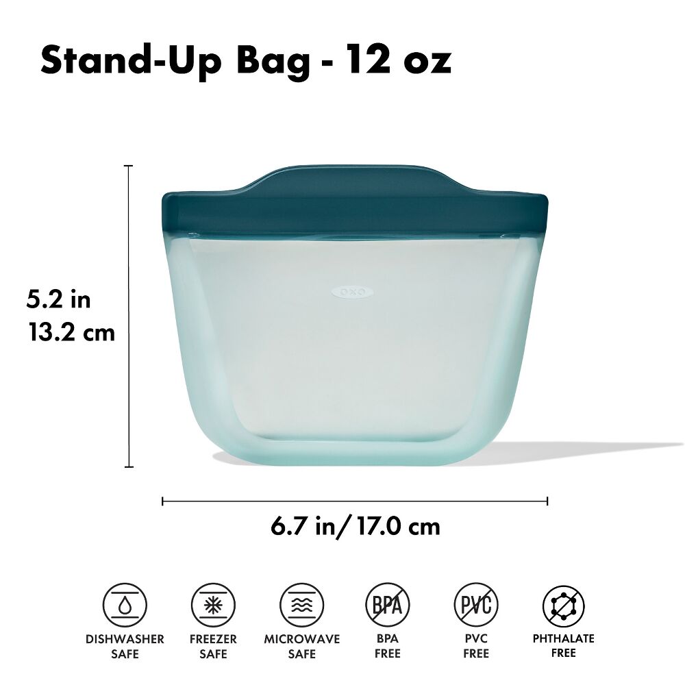 Silicone Reusable Bag - Stand-Up Snack (12 oz) – Lagoon T8