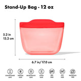 Silicone Reusable Bag - Stand-Up Snack (12 oz) – Watermelon B3