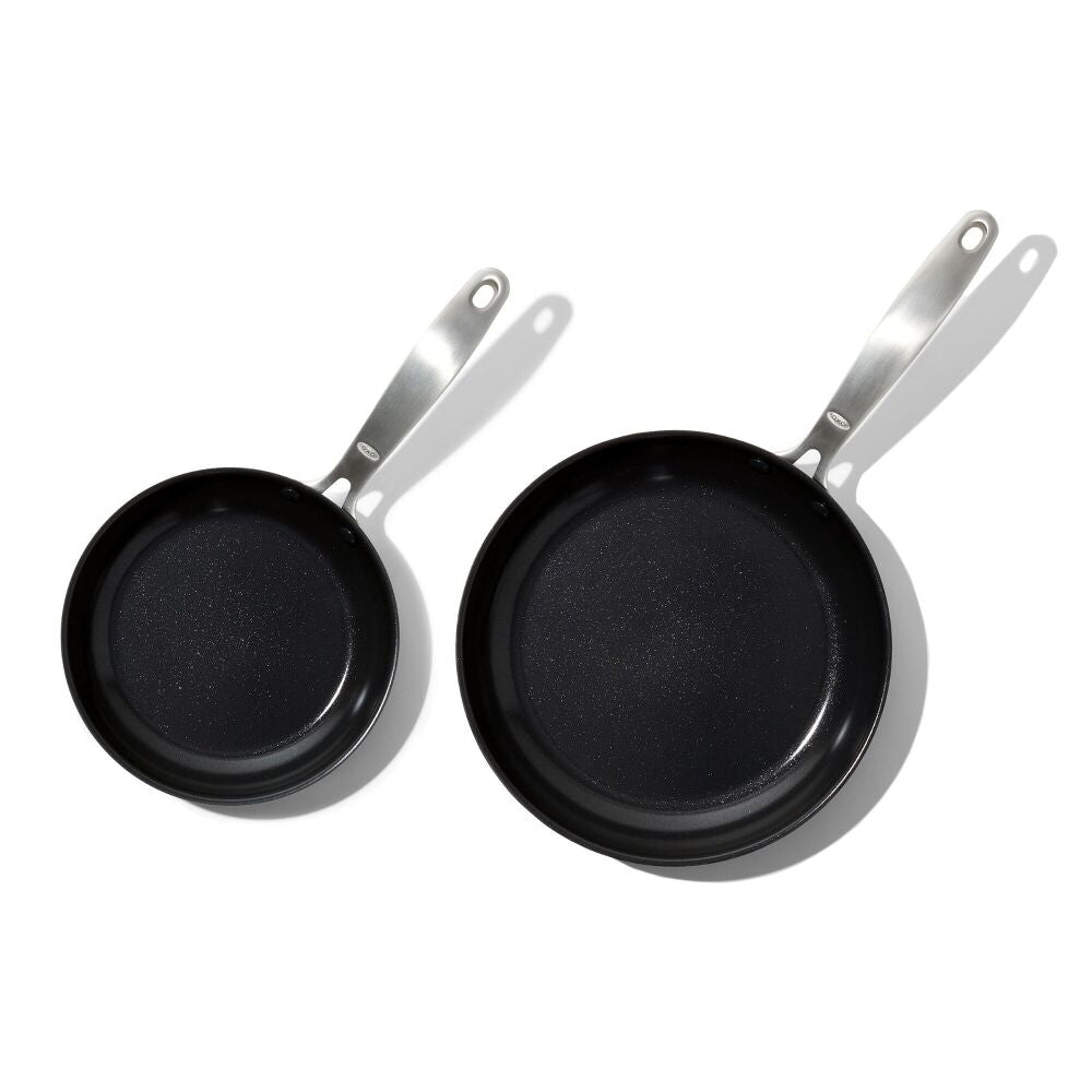 Enhanced Non-Stick 2-Piece Frypan Set — Black R4