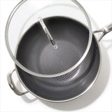 Trident Hybrid Non-Stick Stainless Steel 5 Qt Wok with Lid N9