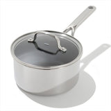 Trident Hybrid Non-Stick Stainless Steel 2.5 Qt Saucepan with Lid U5