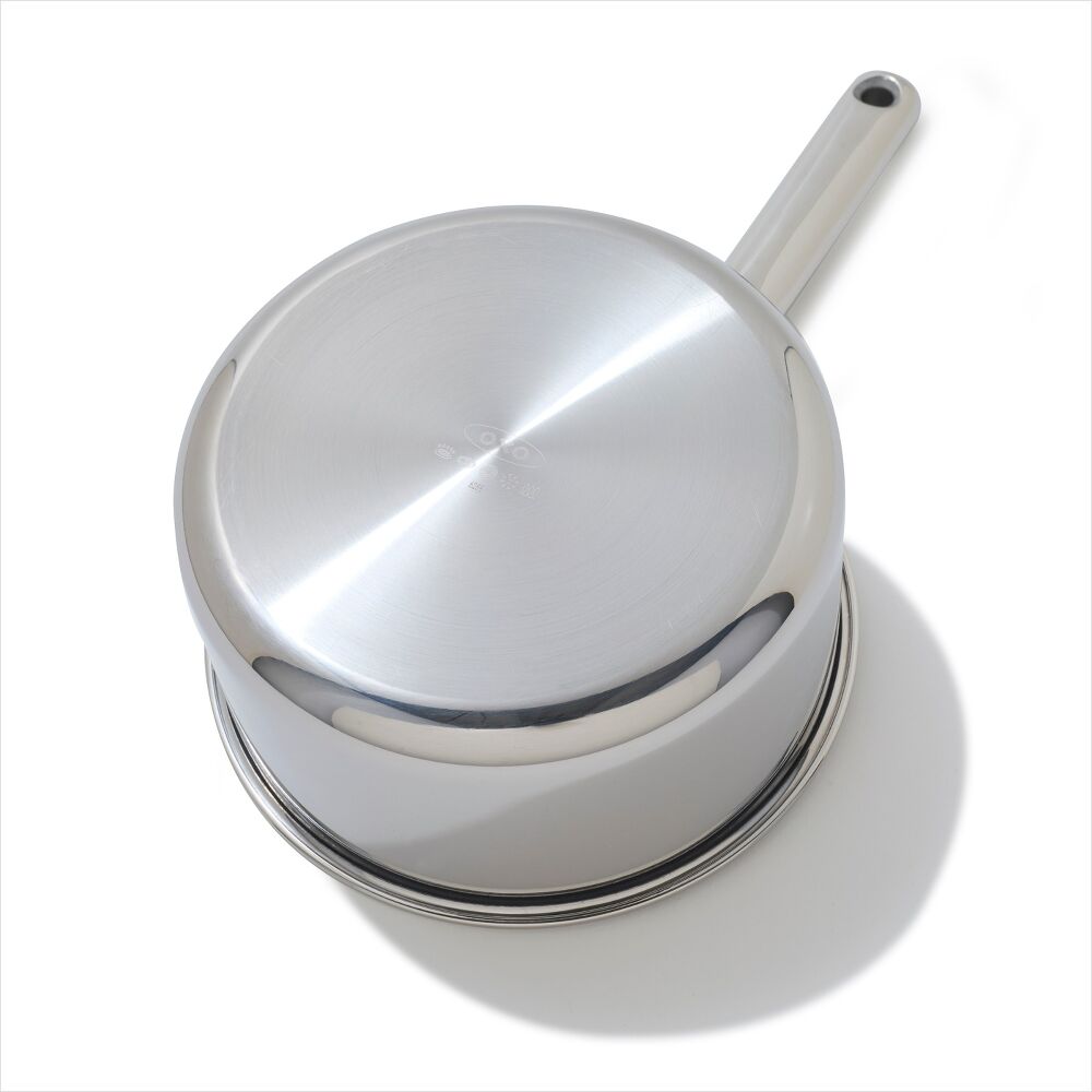 Trident Hybrid Non-Stick Stainless Steel 2.5 Qt Saucepan with Lid K4