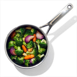Trident Hybrid Non-Stick Stainless Steel 2.5 Qt Saucepan with Lid K4