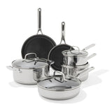 Trident Hybrid Non-Stick Stainless Steel 10-Piece Set U1
