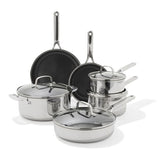 Trident Hybrid Non-Stick Stainless Steel 10-Piece Set U1