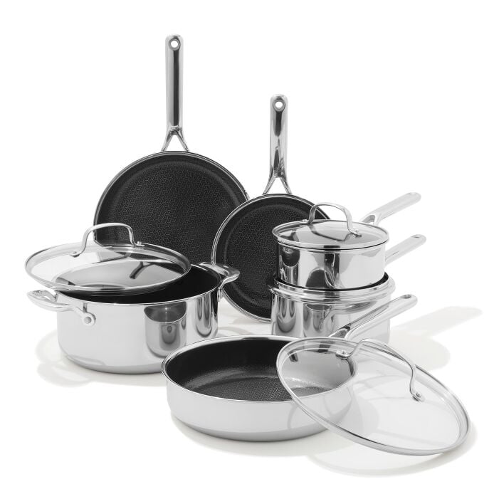 Trident Hybrid Non-Stick Stainless Steel 10-Piece Set U1