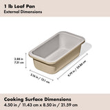 Non-Stick Pro Ceramic Coated Metal Bakeware 1 lb Loaf Pan P9
