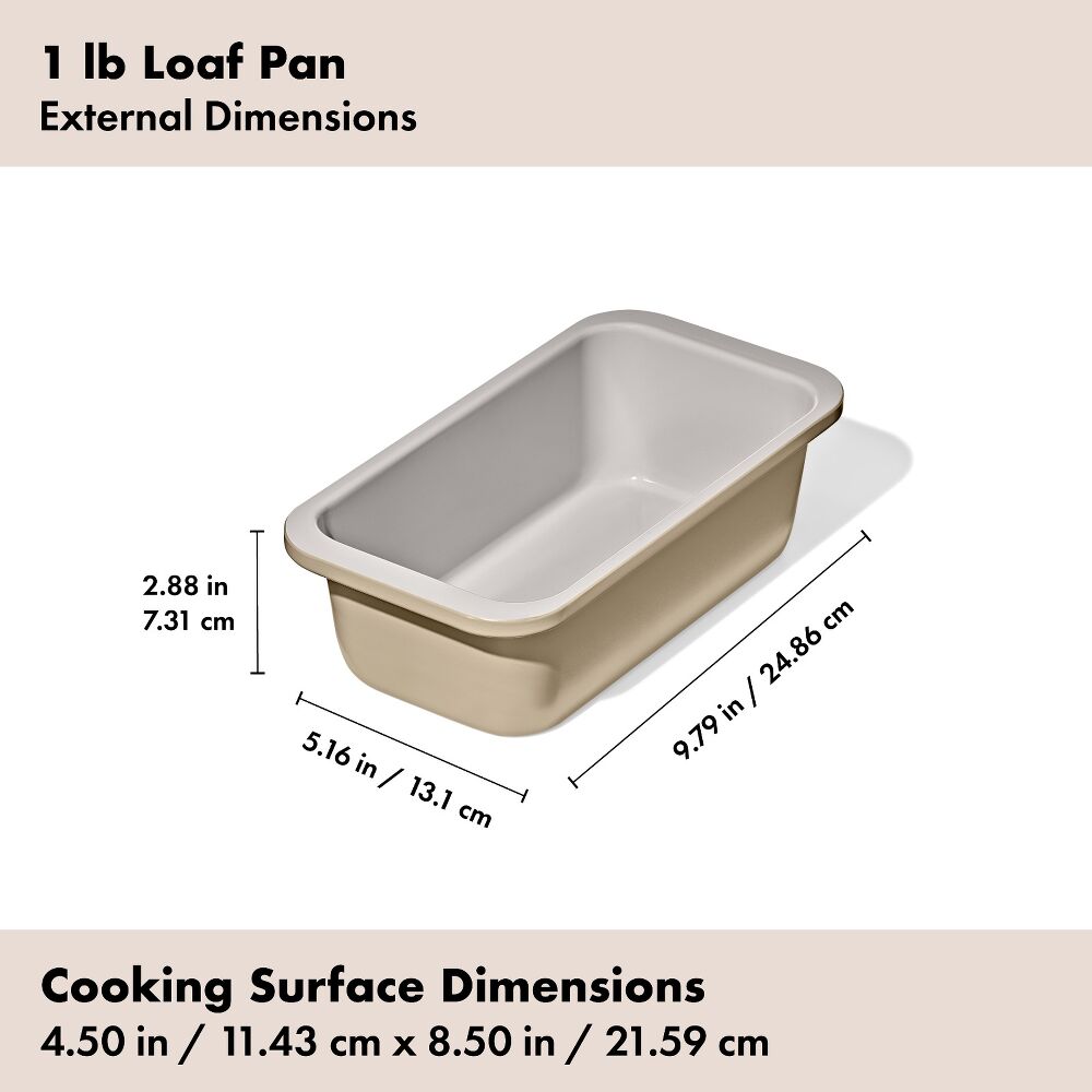 Non-Stick Pro Ceramic Coated Metal Bakeware 1 lb Loaf Pan P9