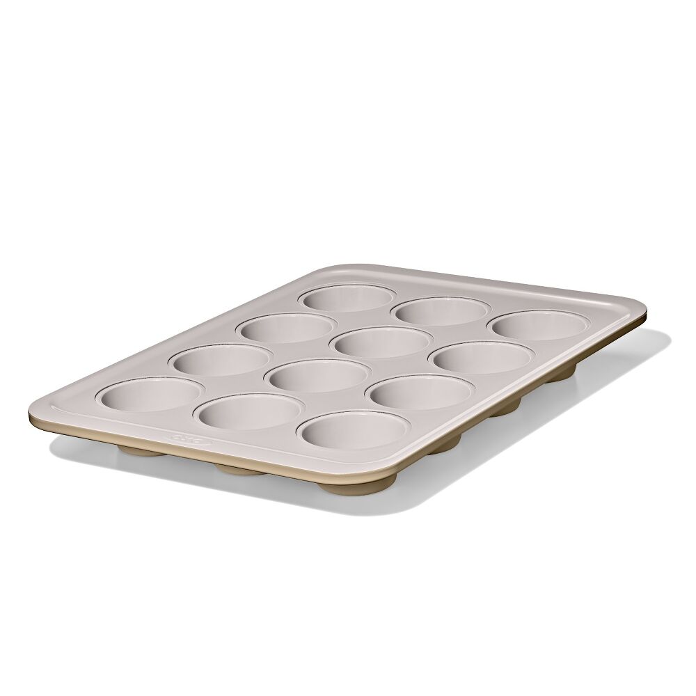 Non-Stick Pro Ceramic Coated Metal Bakeware 12 Cup Muffin Pan K2
