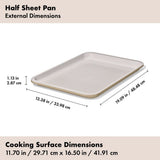 Non-Stick Pro Ceramic Coated Metal Bakeware Half Sheet Pan L0