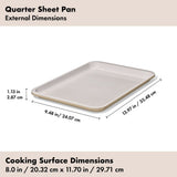Non-Stick Pro Ceramic Coated Metal Bakeware Quarter Sheet Pan D0