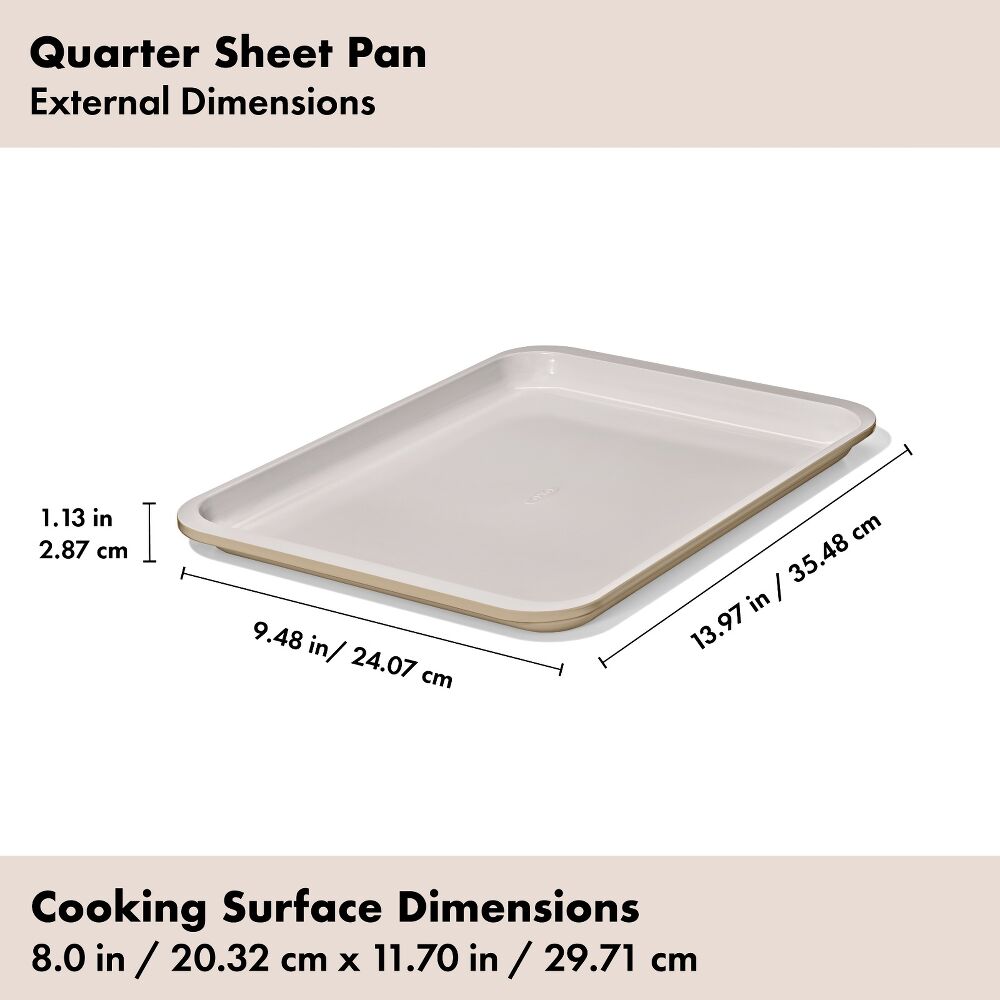 Non-Stick Pro Ceramic Coated Metal Bakeware Quarter Sheet Pan D0