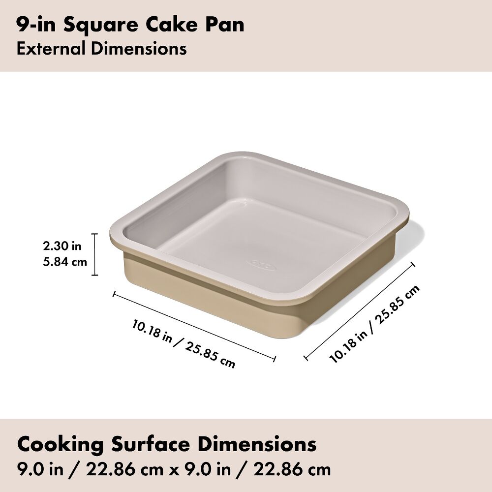 Non-Stick Pro Ceramic Coated Metal Bakeware 9” Square Cake Pan F4