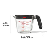 2 Cup Glass Measuring Cup with Lid J2