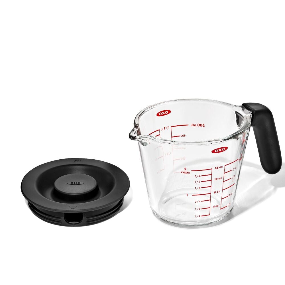2 Cup Glass Measuring Cup with Lid J2