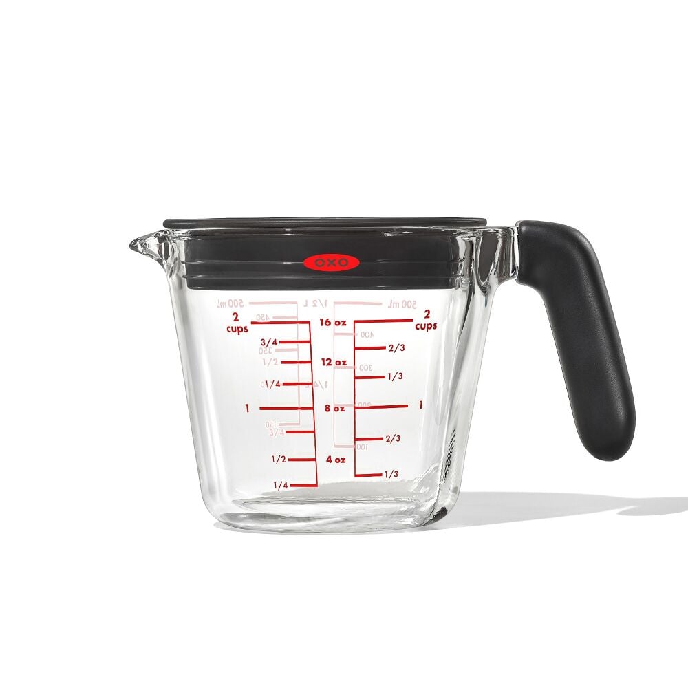 2 Cup Glass Measuring Cup with Lid J2
