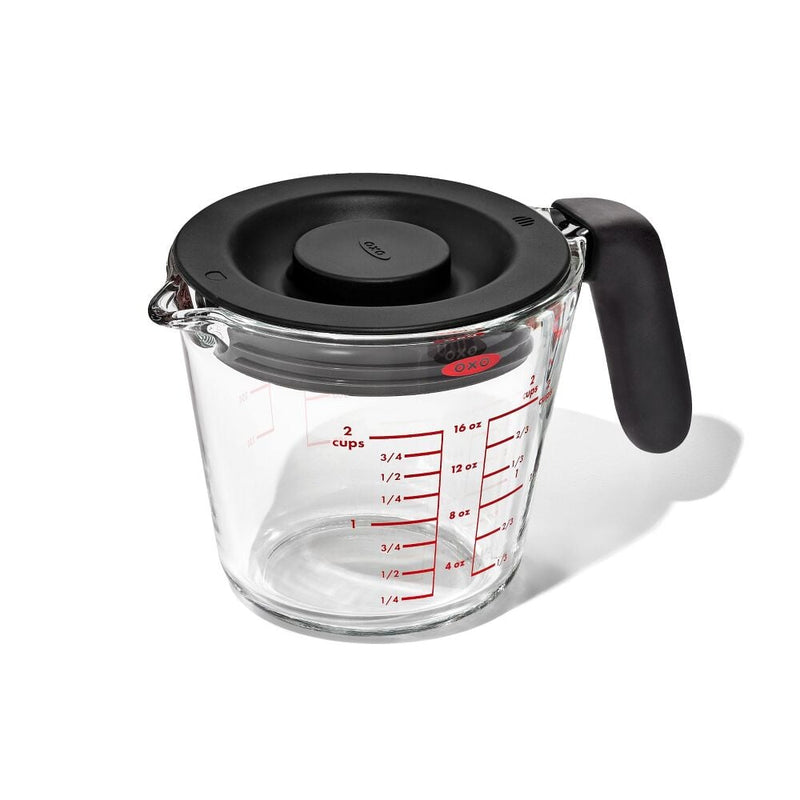 2 Cup Glass Measuring Cup with Lid J2