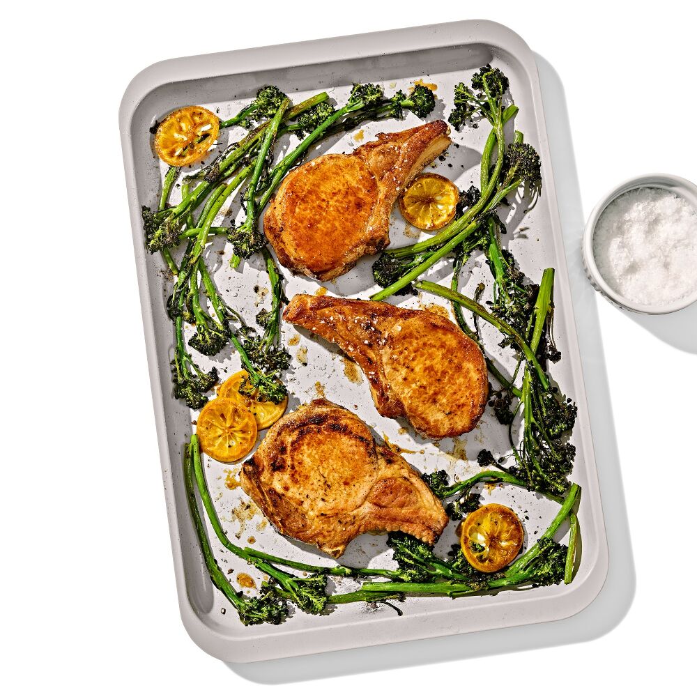 Non-Stick Pro Ceramic Coated Metal Bakeware Half Sheet Pan L0