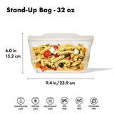 Silicone Reusable Bag - Stand-Up Quart (32 oz) - Oat E8