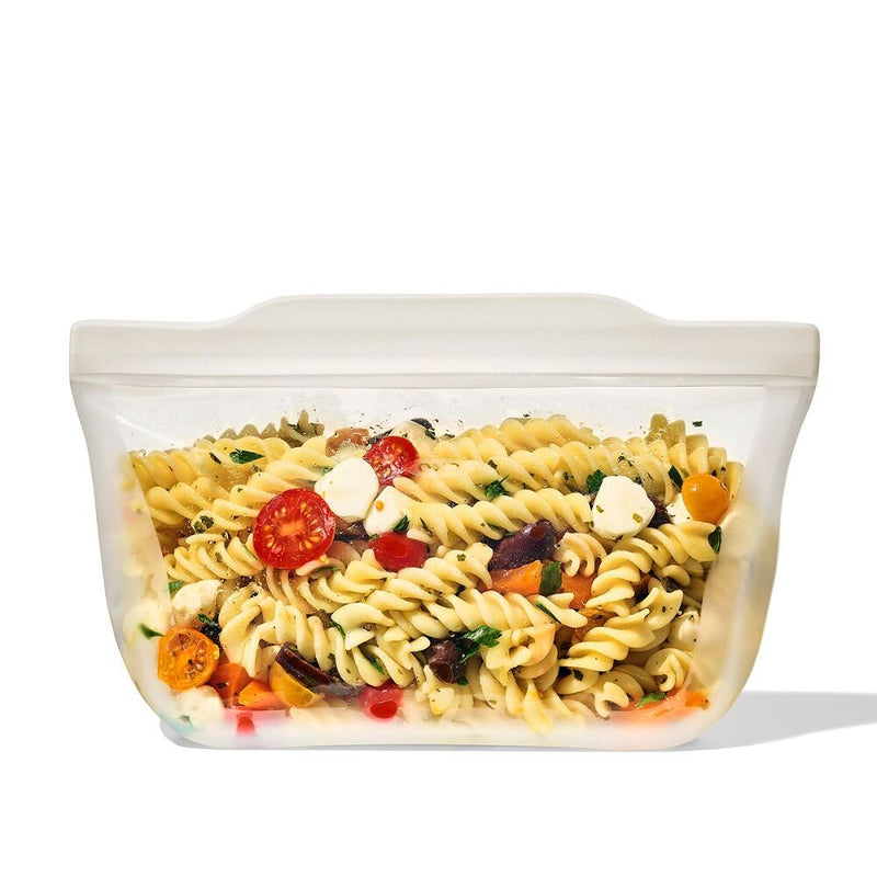 Silicone Reusable Bag - Stand-Up Quart (32 oz) - Oat E8