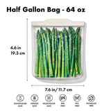 Silicone Reusable Bag - Half Gallon Bag (64 oz) - Oat H1