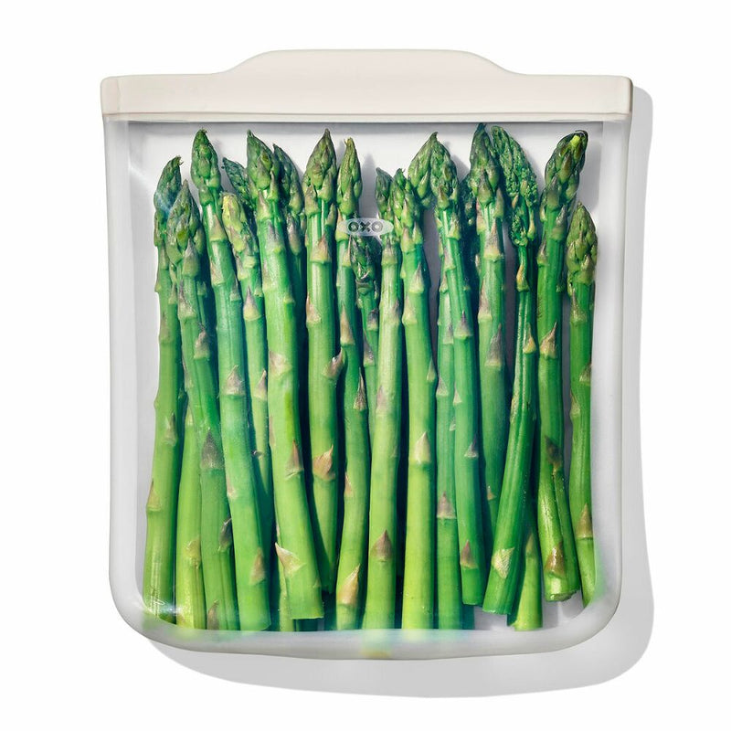 Silicone Reusable Bag - Half Gallon Bag (64 oz) - Oat H1