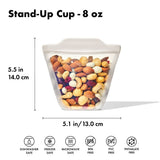 Silicone Reusable Bag - Stand-Up Cup (8 oz) - Oat L8
