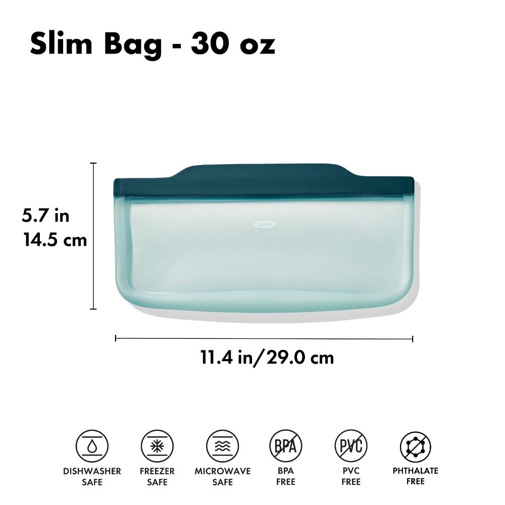 Silicone Reusable Bag - Slim Bag (20 oz) - Lagoon P1
