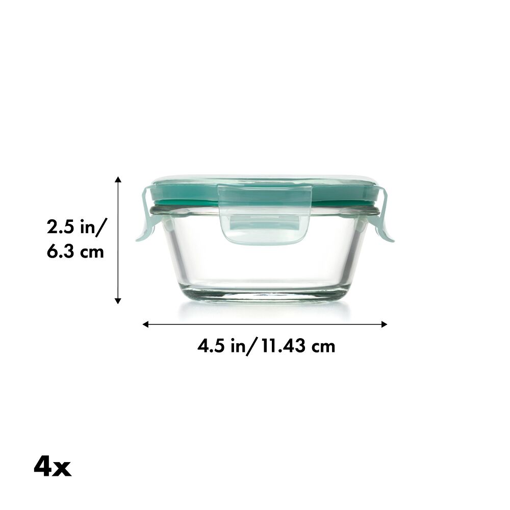 Smart Seal 8-Piece1 Cup Glass Round Container Set W1