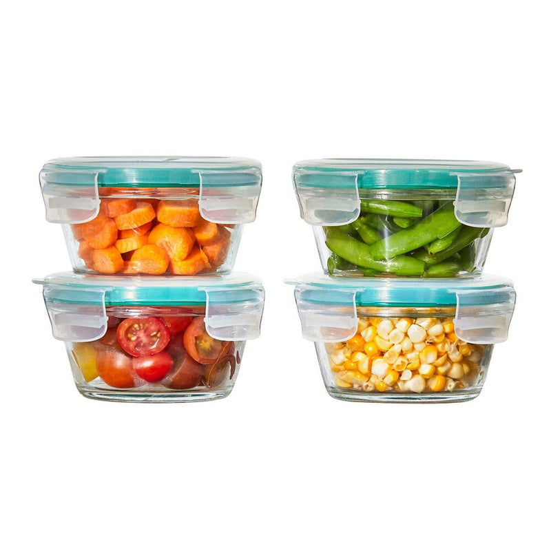Smart Seal 8-Piece1 Cup Glass Round Container Set W1