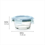 Smart Seal 1-Cup Glass Round Container - Arctic Blue U7