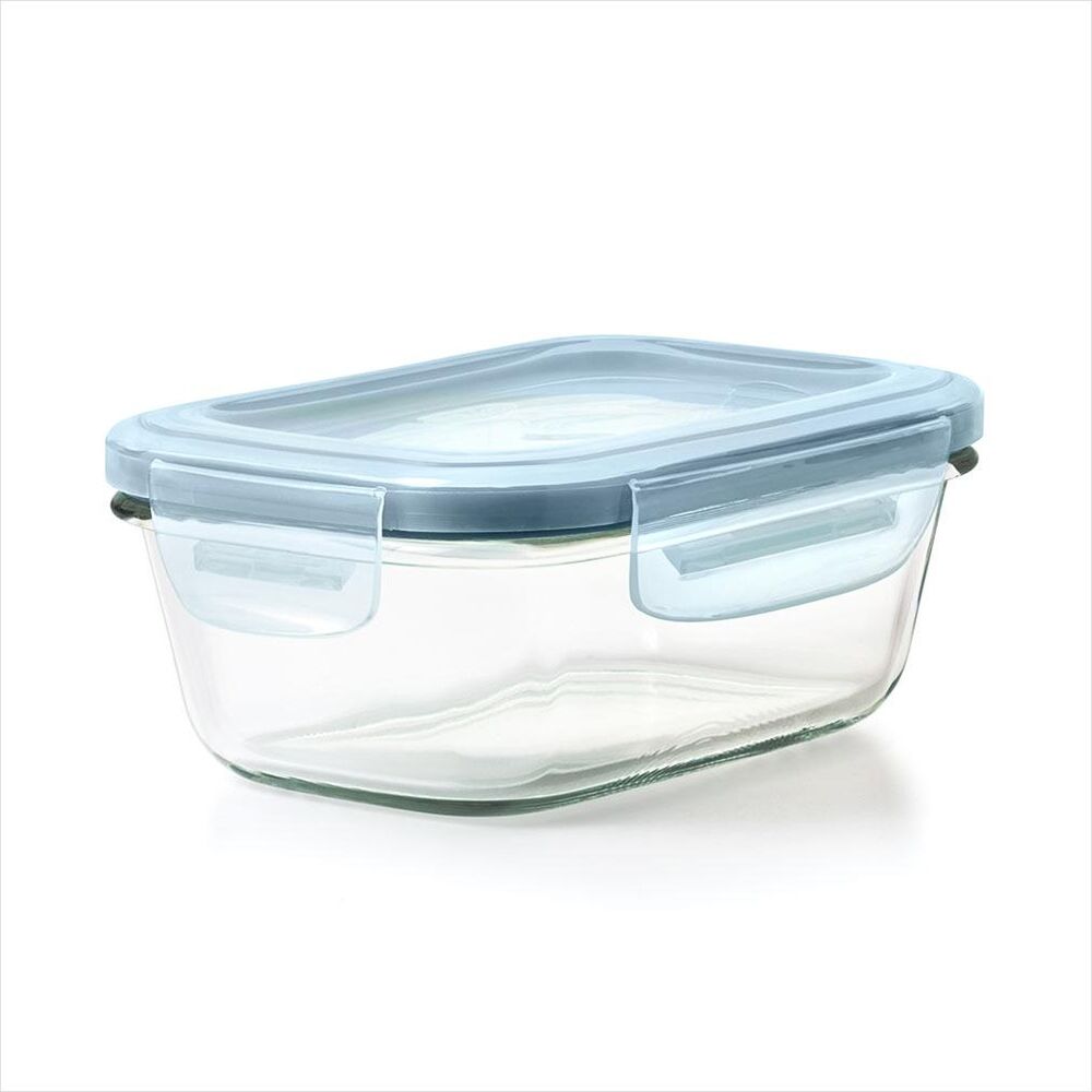 Smart Seal 1.6-Cup Glass Rectangle Container - Arctic Blue R3