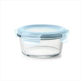 Smart Seal 2-Cup Glass Round Container - Arctic Blue S1