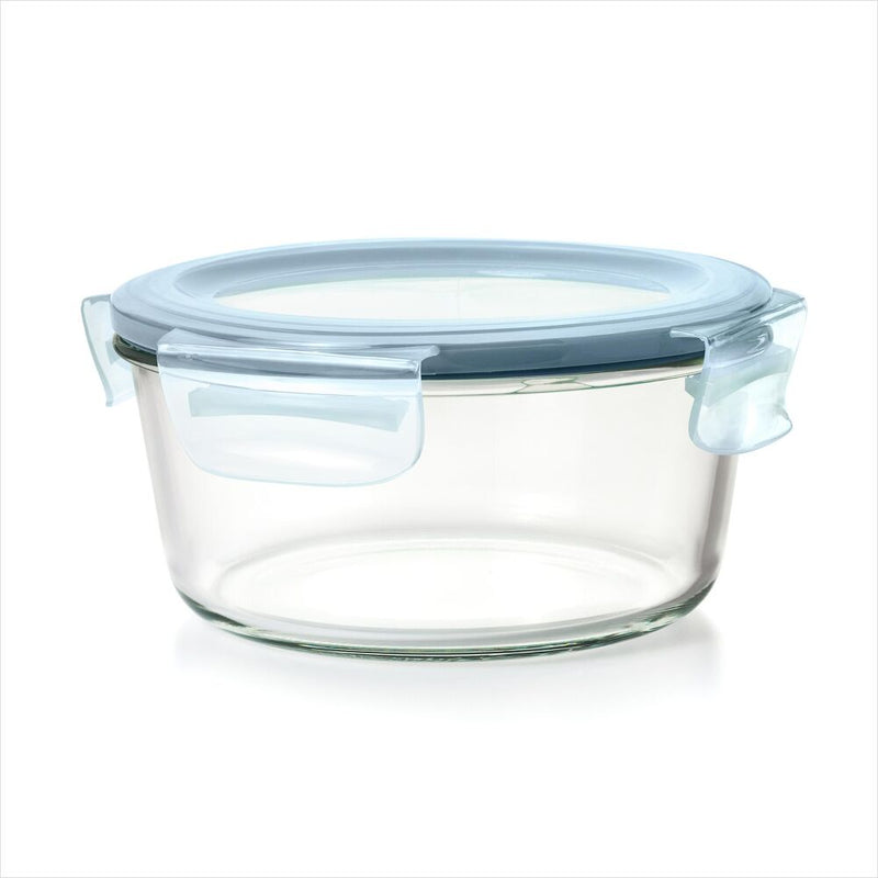 Smart Seal 7-Cup Glass Round Container - Arctic Blue Q4