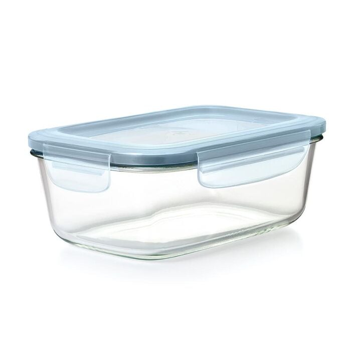 Smart Seal 8-Cup Glass Rectangle Container - Arctic Blue X6