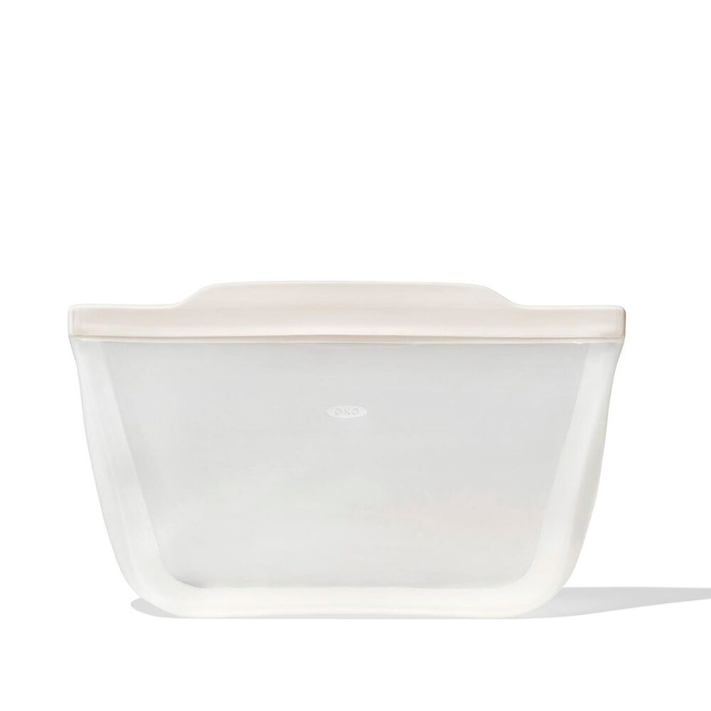 Silicone Reusable Bag - Stand-Up Half Gallon (64 oz) - Oat Y9